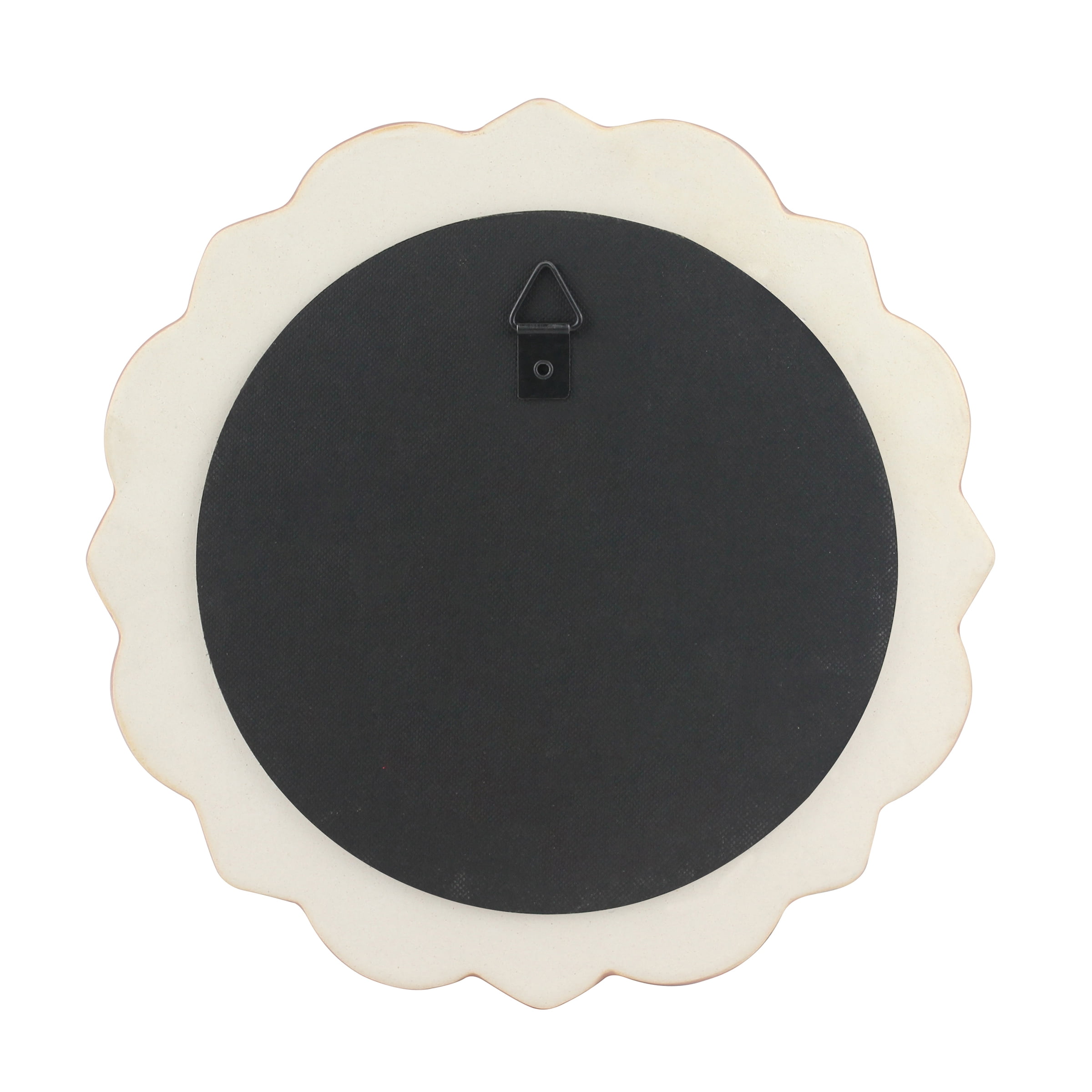 Stonebriar 9 in. Circle Ceramic Floral Wall Mounted Mirror, Pink