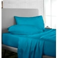 thumbnail image 2 of Queen Size Luxury Extrasoft Giza Cotton 4 Piece Sheets Set in Hotel Quality Turquoise Blue Solid 15 Inch Deep Pocket, 2 of 5