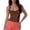 Coffee, variant on Womens Shirts Tops Solid Color Lace Neck Crop See Through Going Out Cute Backless Sheer Tank Mesh Plain Tees Blouses Coffee L