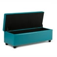 thumbnail image 2 of Atlin Designs Storage Bench in Mediterranean Blue, 2 of 5