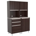 thumbnail image 1 of Inval AMBROSSIA 2 Piece Breakroom Pantry in Espresso and Gray Engineered Wood, 1 of 8
