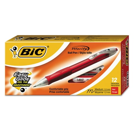 UPC 070330162686 product image for BIC Velocity Retractable Ball Pen  Medium  Red  1-Dozen | upcitemdb.com