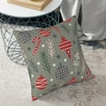 thumbnail image 6 of Square Throw Pillow Covers with Core, Cane Candy Christmas Ball Print Pillows for Sofa Beds, 20"x20", 6 of 9