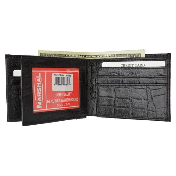 New Mens Alligator Pattern Bifold Credit Card ID Holder Wallet 5552 CR
