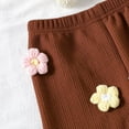 thumbnail image 7 of Xyant Toddler Baby Girl Clothes Outfit Long Sleeve Blouse Polo Shirt Top 3D Flower Vest Pants 3 Piece Outfits Set (Brown,12-18 Months), 7 of 7