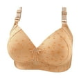 thumbnail image 2 of CALAFEBILA Women's Bra Everyday Beige Cotton Push-up Wirefree Comfort Unpadded Full Figure Sleep Bras,XXL, 2 of 3