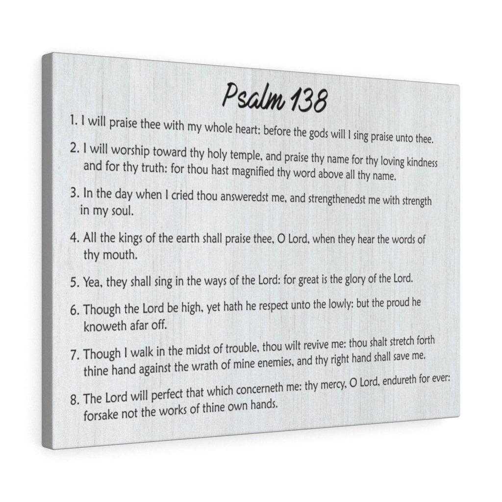 Scripture Canvas Praise His Holy Name Psalm 138 Christian Wall Art Bible  Verse Print Ready to Hang - Walmart.com