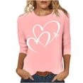 thumbnail image 3 of TaTaai Women's A 3/4 Sleeve Christmas Printed Round-neck Top Gift, 3 of 6