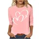 thumbnail image 3 of TaTaai Women's A 3/4 Sleeve Christmas Printed Round-neck Top Gift, 3 of 6