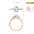 thumbnail image 5 of ANGARA Natural Solitaire Oval 1 ct Aquamarine and Diamond Promise Ring in 14K Rose Gold for Women (Size-8x6mm) | March Birthstone, Anniversary, Jewelry Gift for Women | Natural Aquamarine Ring, 5 of 10