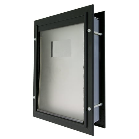 Freedom Aluminum Dog Door - Hakuna Pets Large Deluxe Aluminum Pet Door for Dogs, Adjustable Tunnel for Walls and Screens up to 2.8 in, Magnetic Catch, Draft and Weather-proof, Best for Dogs up to 100 pounds, Black Panel