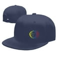 thumbnail image 4 of DouZhe Flat Brim Cap Snapback Hat, Sun Light Face Prints Adjustable Blue Adult Baseball Cap, 4 of 6