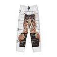thumbnail image 4 of Disketp Cat Holding Mugshot Sign Men'S Pajama Pants - Ultra Soft Fleece Sleep And Lounge Pants (Size: S-Xxl), 4 of 9
