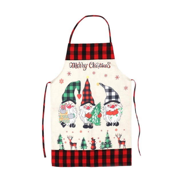Kitchen Apron Sleeve 1Pcs Christmas Apron Funny Cartoon Apron Style Christmas Santa Snowman Christmas Dinner Party Cooking Baking Barbecue Crafting House Cleaning Kitchen, Kitchen Apron Sleeve