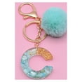 thumbnail image 6 of dianhelloya Letter Pendant Plush Ball Key Chain Resin Sequin Buckle Keyring Holder Charm Decoration Z, 6 of 8