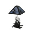 thumbnail image 3 of Meyda 170687 21 in. Ducks in Flight with Lighted Base Table Lamp, Textured Black & Pb, 3 of 6