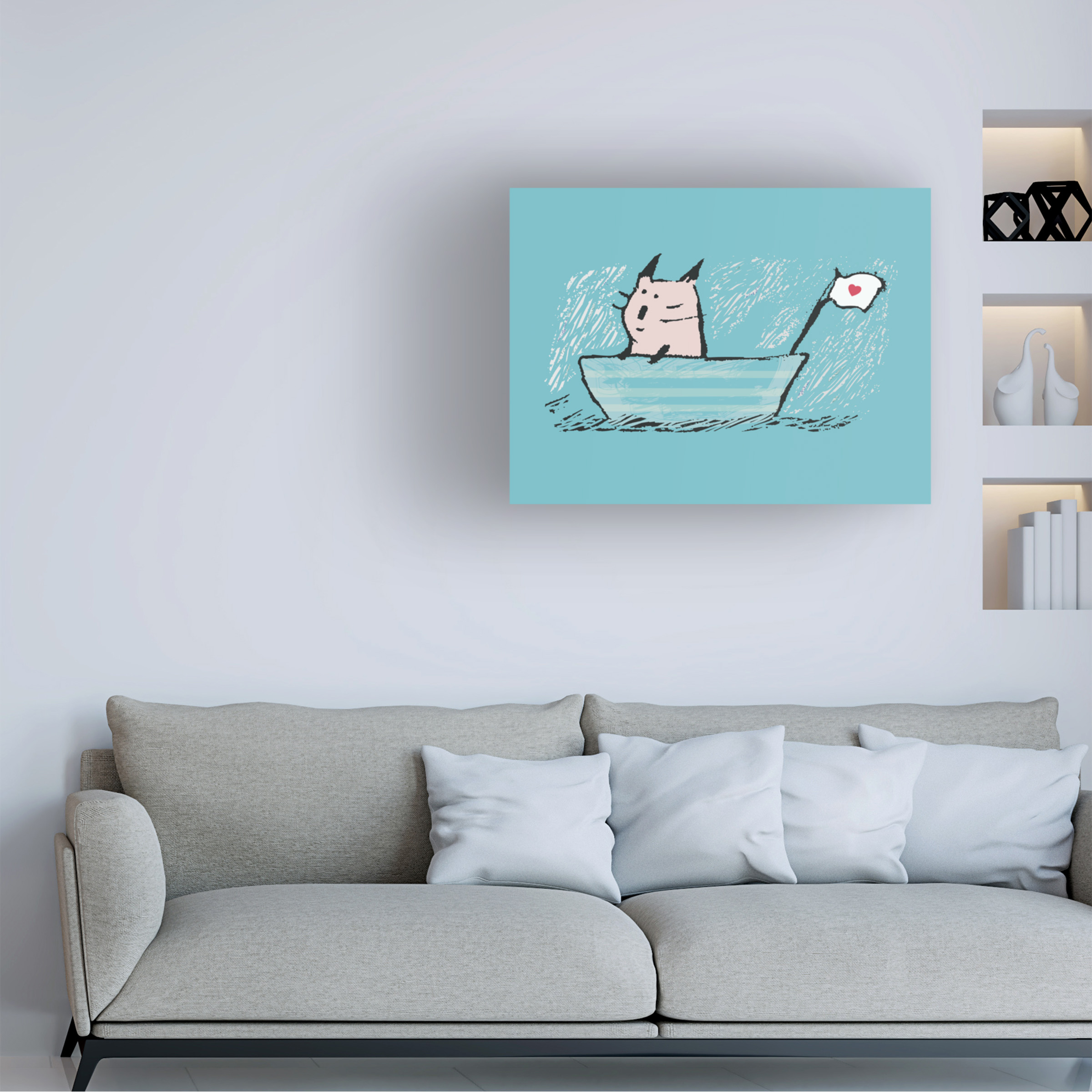 Carla Martell 'Sweet Sailor Cat' Canvas Art