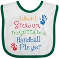 thumbnail image 3 of Inktastic Handball player Future Boys or Girls Baby Bib, 3 of 4