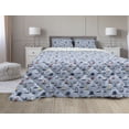 thumbnail image 1 of Sailing Comforter & Sham Bedding Set, Rhythmic Marine Sailboats Race Open Sea Swelling Illustration, 3 pcs Duvet Set Microfiber Filling Quilt, 5 Sizes, Multicolor, by Ambesonne, 1 of 4
