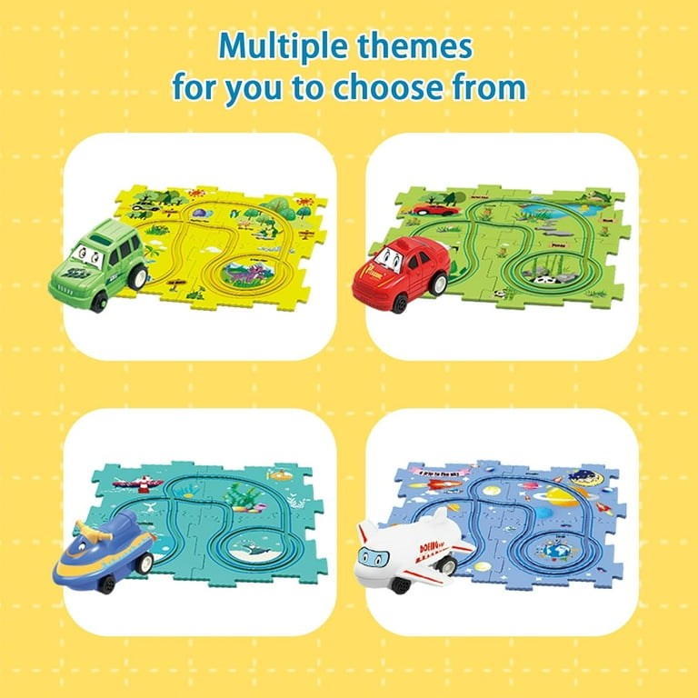 Trackmates Kids Car Track Set, 2024 Best Puzzle Racer Kids Car