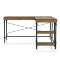 thumbnail image 2 of Furniture of America Diego L-shaped Wooden Desk in Brown Oak, 2 of 10