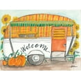thumbnail image 2 of Mingo, Jessica 18x15 Black Ornate Wood Framed with Double Matting Museum Art Print Titled - Fall Camper, 2 of 4