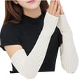 thumbnail image 1 of Gants d'Hiver Mode Tricotés Chauds Demi-Ouverture Doigt Bras, 1 of 3