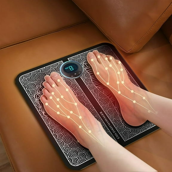 EMS Foot Massager for Neuropathy, Pro Electrode Foot Stimulator Mat, Improve Plantar Fasciitis and Neuropathy, Relieve Pain, Increase Blood Circulation, EMS Leg Reshaping Foot Massager