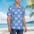 thumbnail image 5 of Balery Cute Poodle Dog Print Men's Hawaiian Shirts Short Sleeve Beach Shirt Relaxed Fit Vacation Button Down Shirts-3X-Large, 5 of 9