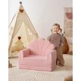 thumbnail image 2 of Sofá Blissful Diary 2 en 1 para niños pequeños, suave, convertible, rosa, 2 of 9