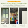 thumbnail image 6 of Patiowell 8' x 10' Plastic Outdoor Storage Shed with Light & Window & Lockable Doors for Garden, Backyard, Patio Use, Gray & White, 6 of 13