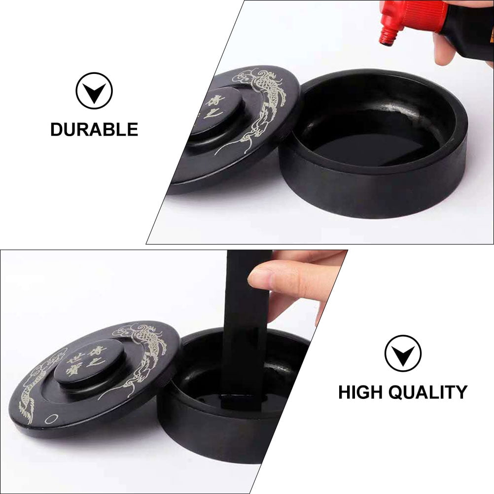 FOMIYES Practical Drawing Inkstone Black Strong and Desk Decor
