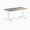Teak Blue River / White, variant on Desky Resin Hardwood Office Desk - White Ash Emerald River / 60 X 30 Inches / Matte Black