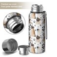 thumbnail image 2 of 20 Oz Pug and Footprints Coffee Tumbler Double Wall Insulated Stainless Steel Water Bottle | Metal Reusable Thermoses Flask with Cup Cap | Leak & Sweat Proof with Anti-Dust Lid, 2 of 7