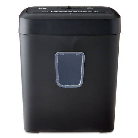 PEN+GEAR 6-SHEET CROSS-CUT PAPER/CREDIT CARD SHREDDER WITH 3.7 GALLON BIN, BLACK, HOME & OFFICE USE