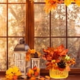 thumbnail image 4 of Fall Decorations - 8.66*7.48 Inch Artificial Pumpkin Decor Stems Battery Operated Fall Halloween Thanksgiving Home Decor Table Living Room Flower Decoration, 4 of 9