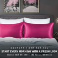 thumbnail image 4 of Satin Pillowcase for Hair and Skin, 35.8x16.1 Inch Super Soft and Cooling Similar to Silk Pillow Cases, Gift for Women Men Hot Pink, 4 of 4