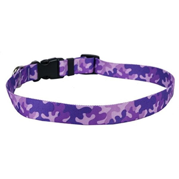 Yellow Dog Design Purple Camo Cat Collar 3/8" Wide and Fits Necks 8 to