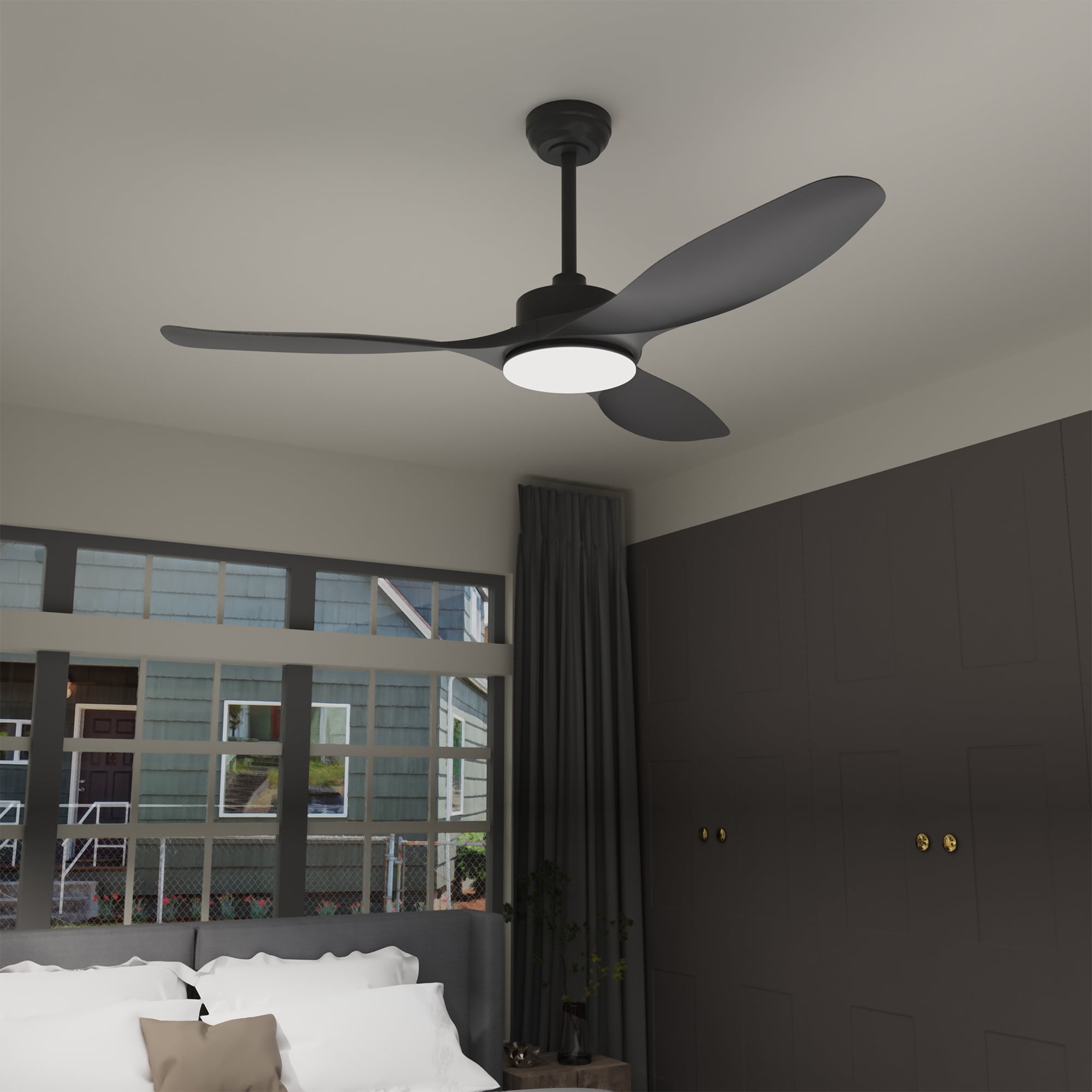 Wozzio 52 inch Ceiling Fan with Light and Remote