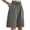 504_Grey, variant on Jxximdong Cargo Shorts for Women, Casual Solid Side Pockets Pants Shorts Elastic Waist Pockets Daily Mid Long Lace Shorts, Green Women's Casual Shorts