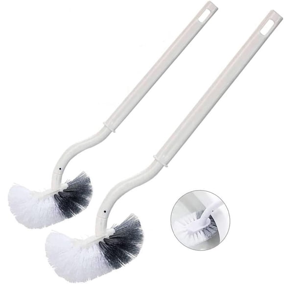 Cepillo para inodoro de 2 unidades, cepillo para inodoro con limpiador de bordes, cepillo para inodoro mejorado
