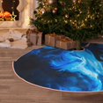 thumbnail image 4 of Salouo Blue Fire Cool Wolf Christmas Tree Skirt 48" Farmhouse Christmas Decorations Snowman Xmas Tree Skirt Tree Mat for Holiday Party Decor, 4 of 8