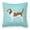 Blue, variant on Carolines Treasures BB3790PW1818 Grand Basset Griffon Vendeen Checkerboard Green Fabric Decorative Pillow