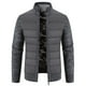 thumbnail image 2 of Suéter de cuello alto con forro polar y costuras gruesas para hombre, cárdigan informal de talla grande para hombre, 2 of 5