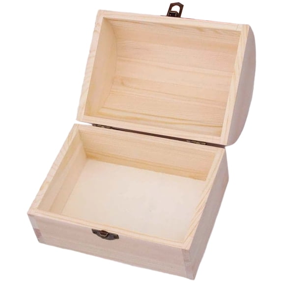 Handcrafted Wooden Keepsakes Chest With 50 Capacity Storage Sections Decorative Desktop Box For Valuables Organization