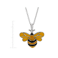 thumbnail image 4 of Women's Finecraft Bumble Bee Pendant Necklace in Sterling Silver, 18", 4 of 6