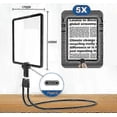 thumbnail image 5 of 5X Large Reading Magnifying Glass with Light, Rechargeable Hands-Free Magnifying Lamp with Flexible Gooseneck, 24x17cm Ultra Clear Lens, Perfect for R, 5 of 5
