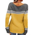 thumbnail image 1 of MKLEKYY Sweaters for Dogs Women's Casual Crew Neck Matching Striped Pullover Sweater, 1 of 5