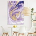 thumbnail image 2 of wall26 - Canvas Wall Art - Purple Gold Waves - Giclee Print Gallery Wrap Modern Home Art Ready to Hang - 24x36 inches, 2 of 4