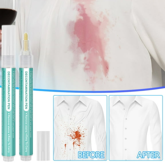 TOOPTY Portable Laundry Stain Remover Pen - Instant Grease Food Stain Cleaner Stick, 5ML Travel-Size Stain Removal Tool for Clothes Fabric